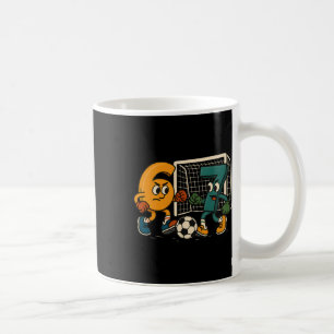 Funny Soccer 6 Vs 7 Cartoon Character Match Coffee Mug
