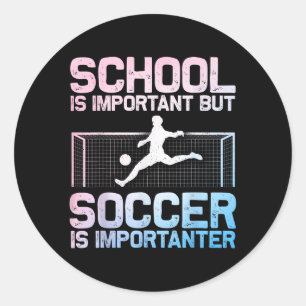 Funny Soccer Art For Boys Girls Men Women Gag Socc Classic Round Sticker