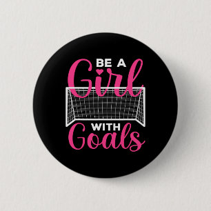 Funny Soccer Art For Girls Teens Women Soccer Love 6 Cm Round Badge
