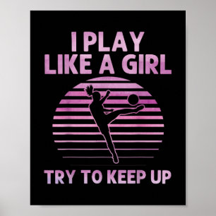 Funny Soccer Art For Girls Women Soccer Lover Socc Poster