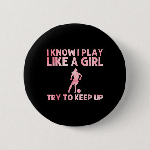 Funny Soccer Art For Women Girls Soccer Player Soc 6 Cm Round Badge