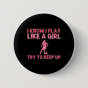 Funny Soccer Art For Women Girls Soccer Player Soc 6 Cm Round Badge