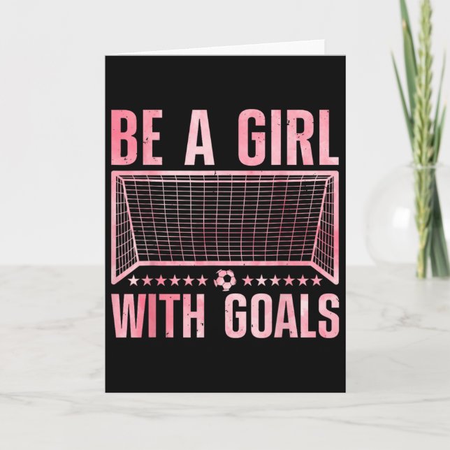 Funny Soccer Art For Women Girls Soccer Player Soc Card (Front)