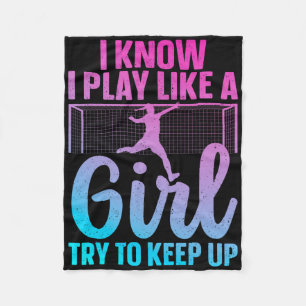 Funny Soccer Art For Women Girls Soccer Player Soc Fleece Blanket