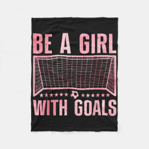 Funny Soccer Art For Women Girls Soccer Player Soc Fleece Blanket