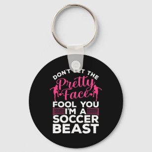 Funny Soccer Art For Women Girls Soccer Player Soc Key Ring