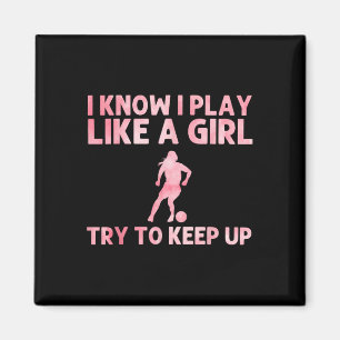 Funny Soccer Art For Women Girls Soccer Player Soc Magnet