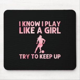 Funny Soccer Art For Women Girls Soccer Player Soc Mouse Pad