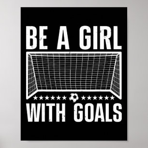 Funny Soccer Art For Women Girls Soccer Player Soc Poster