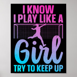 Funny Soccer Art For Women Girls Soccer Player Soc Poster