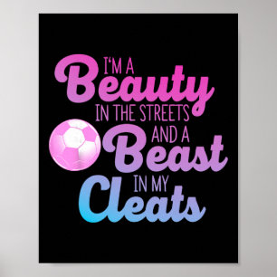 Funny Soccer Art For Women Girls Soccer Player Soc Poster