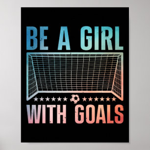 Funny Soccer Art For Women Girls Soccer Player Soc Poster