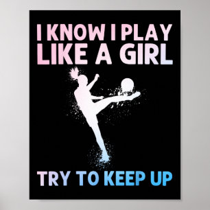 Funny Soccer Art For Women Girls Soccer Player Soc Poster