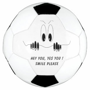 Funny Soccer Ball Gift Curiosity Eyes - Smile