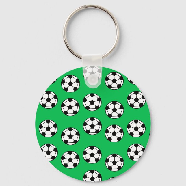 Funny Soccer Ball Pattern Key Ring (Front)