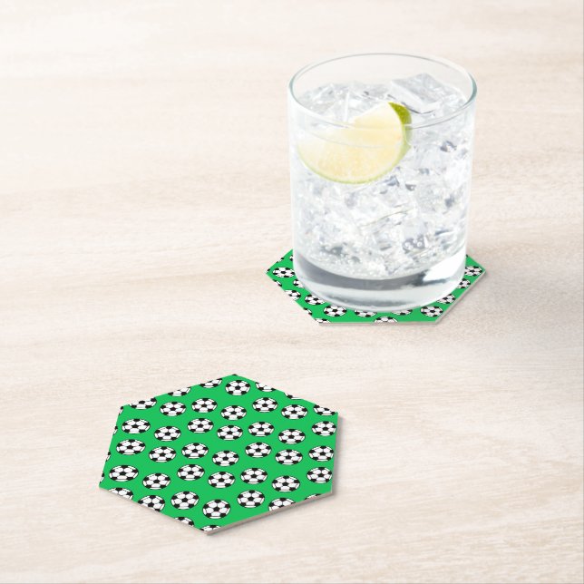 Funny Soccer Ball Pattern Paper Coaster (Insitu)