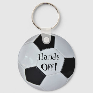 Funny Soccer Ball Photo Key Ring