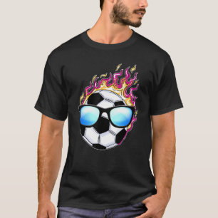 Funny Soccer Ball With Shades Soccer Player T-Shirt