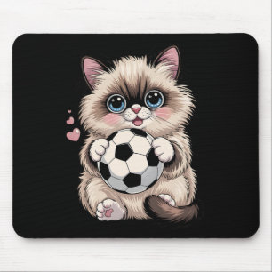 Funny Soccer Birman Just Girl Who Loves Cats Play Mouse Pad