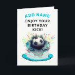 Funny Soccer Birthday Card<br><div class="desc">Soccer humour for soccer player,  coach,  or futbol fan. Edit text to customise.</div>
