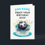 Funny Soccer Birthday Card<br><div class="desc">Soccer humour for soccer player,  coach,  or futbol fan. Edit text to customise.</div>