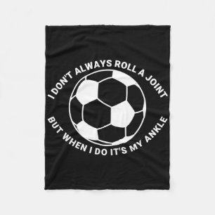 Funny Soccer Broken Ankle Injury Fleece Blanket