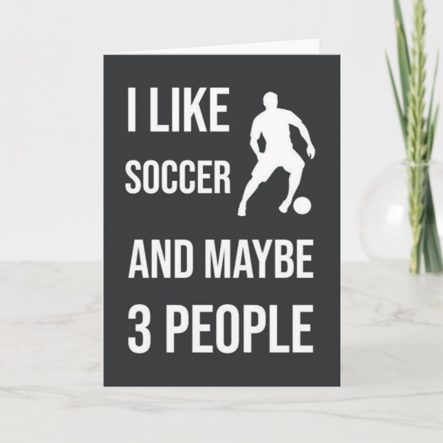 Funny Soccer Cards Humour Player Team Cool Sports (Front)