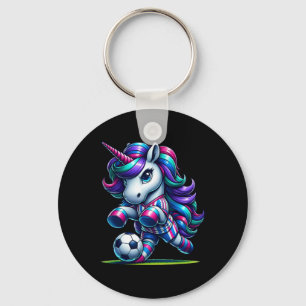 Funny Soccer Cat Men Women Kids Key Ring