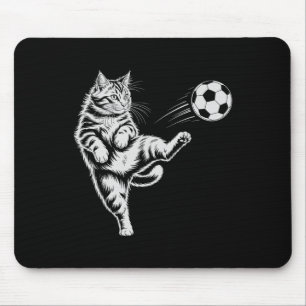 Funny Soccer Cat Superstar Kids Play Mama Mum Clea Mouse Pad
