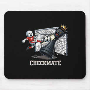 Funny Soccer Chess Pawn Goal Scorer Checkmate Gift Mouse Pad
