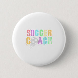 Funny Soccer Coach Play Mum Hair Dont Care Cleats 6 Cm Round Badge