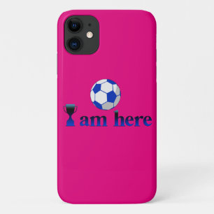 Funny soccer cup - I Am Here iPhone 11 Case