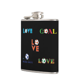 Funny Soccer Cup Sticker Hip Flask