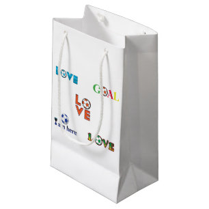 Funny Soccer Cup Sticker Small Gift Bag