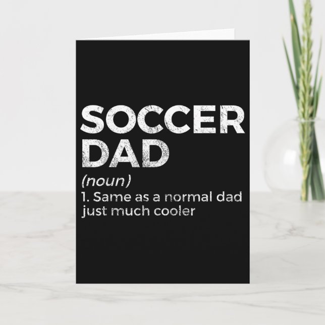 Funny Soccer Dad Definition  Card (Front)