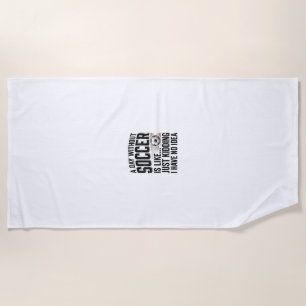 Funny Soccer Day Quote Vintage Shirt Design_1 Beach Towel