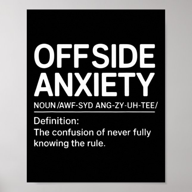Funny Soccer Definition Soccer Player Coach Offsid Poster (Front)