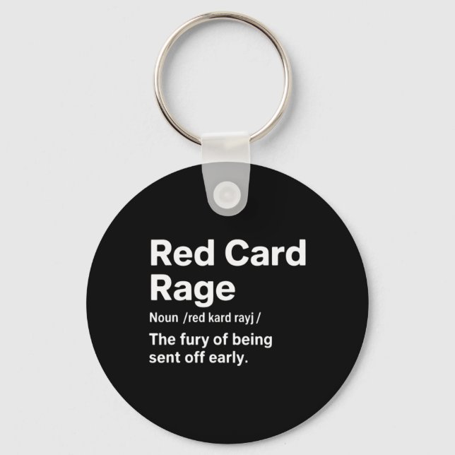 Funny Soccer Definition Soccer Player Coach Red Ca Key Ring (Front)