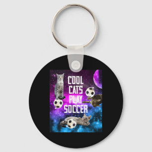 Funny Soccer Design Saying Cats  Key Ring
