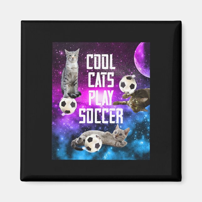 Funny Soccer Design Saying Cats  Magnet (Front)