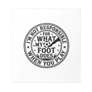 Funny Soccer Foot Warning Vintage Shirt Design_1 Notepad