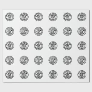 Funny Soccer Foot Warning Vintage Shirt Design_1 Wrapping Paper