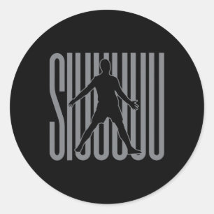 Funny Soccer Footll Boys Men Women Soccer Player S Classic Round Sticker