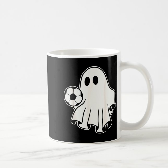 Funny Soccer Ghost Playing Soccer Lovers Halloween Coffee Mug (Right)