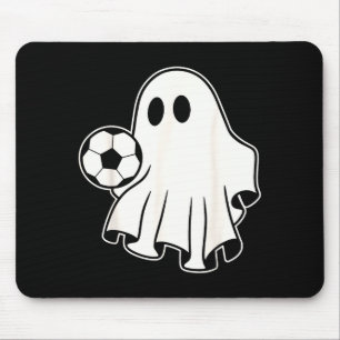 Funny Soccer Ghost Playing Soccer Lovers Halloween Mouse Pad