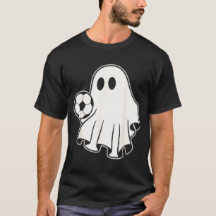 Funny Soccer Ghost Playing Soccer Lovers Halloween T-Shirt