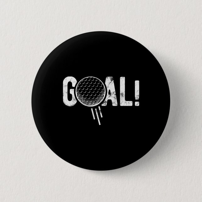 Funny Soccer Goal Golf Four Joke  6 Cm Round Badge (Front)