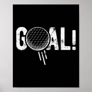 Funny Soccer Goal Golf Four Joke  Poster