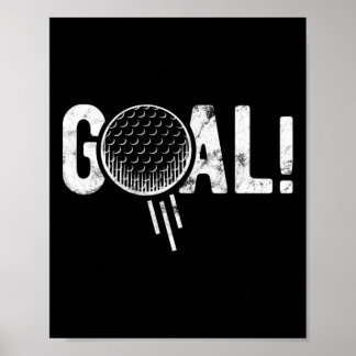 Funny Soccer Goal Golf Four Joke  Poster