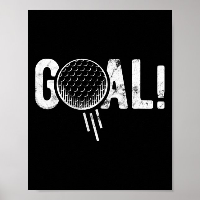 Funny Soccer Goal Golf Four Joke  Poster (Front)